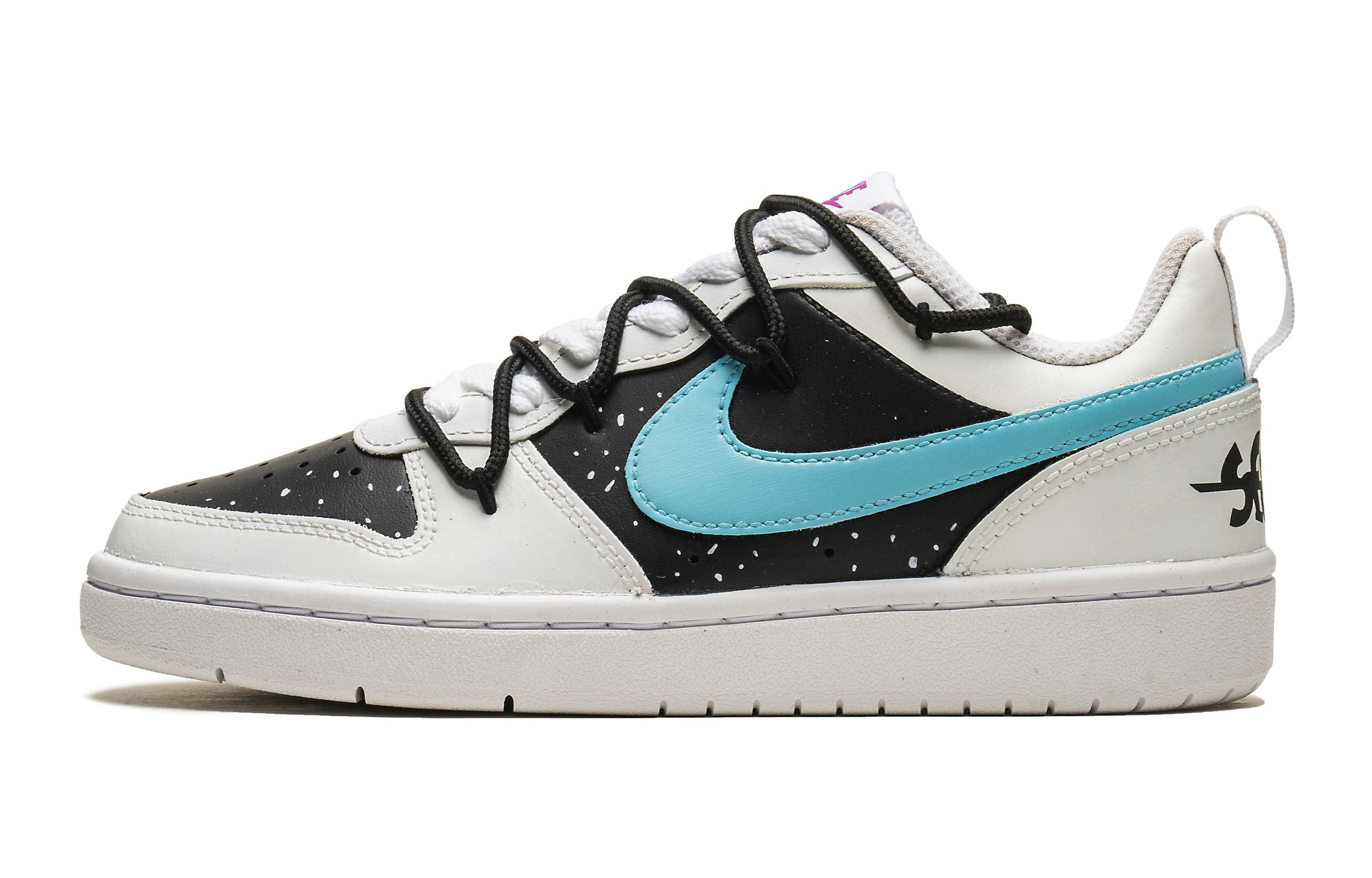 Order (W) 【カスタムシューズ】（女性用）ナイキコートボローロー デザートローズ - ベビーブルーグラフィティ DQ5979-100(Team182-女款反转熊猫白蓝)