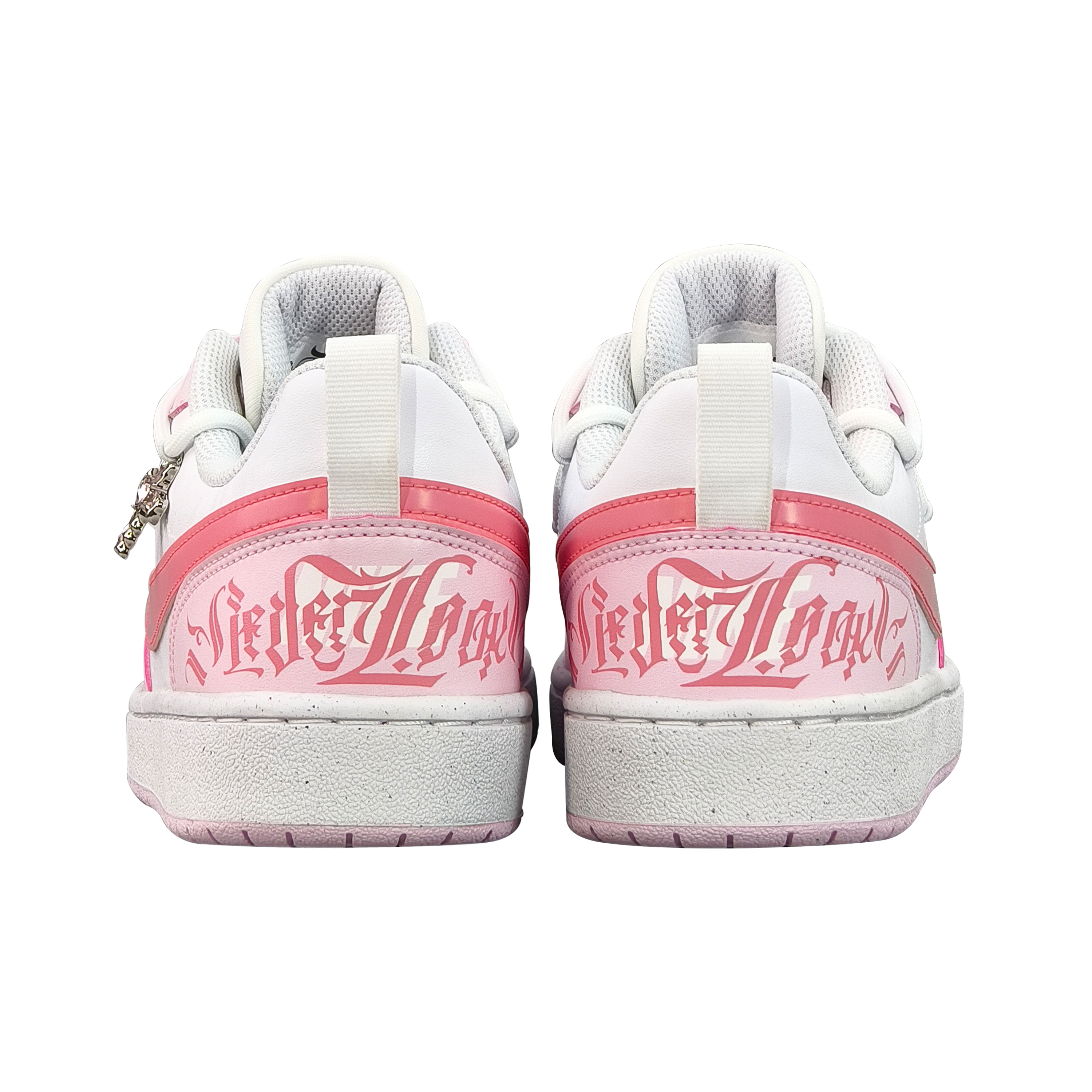 Details for 【客製化球鞋】 Nike Court Borough 塔兔 十字架 哥特風 少女粉 清新甜美塔 防滑耐磨 低筒 滑板鞋 女款 粉白色