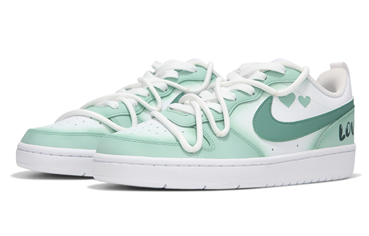 Lookbook 【定制球鞋】 Nike Court Borough Low 熱浪 綠野仙蹤 漸變 解構綁帶 復古 低筒 板鞋 女款 綠