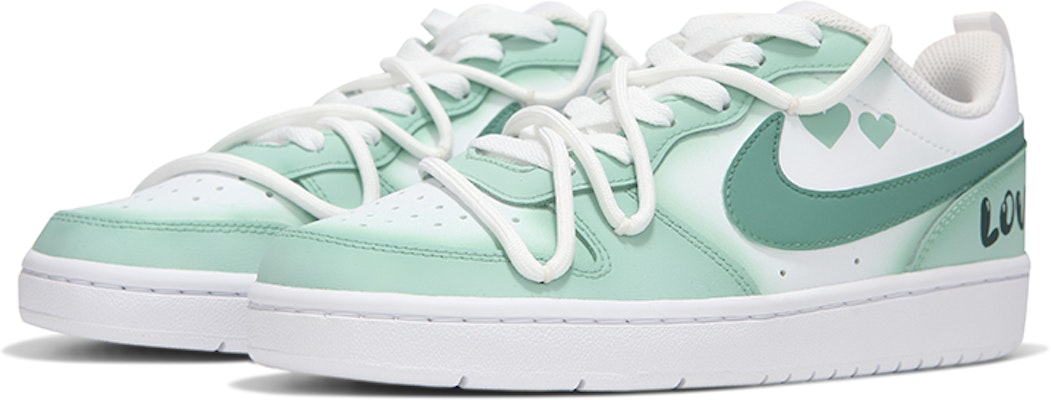 【定制球鞋】 Nike Court Borough Low 熱浪 綠野仙蹤 漸變 解構綁帶 復古 低筒 板鞋 女款 綠 Lookbook 【定制球鞋】 Nike Court Borough Low 熱浪 綠野仙蹤 漸變 解構綁帶 復古 低筒 板鞋 女款 綠