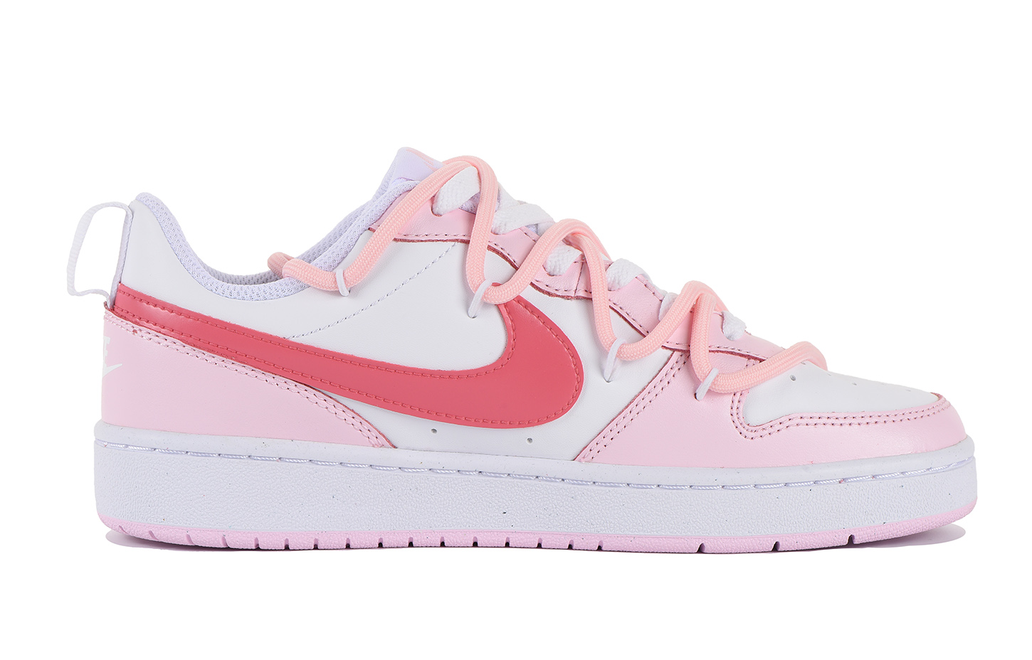 Order 【客製化球鞋】 Nike Court Borough 高街 Vibe風 低筒 板鞋 女款 粉白