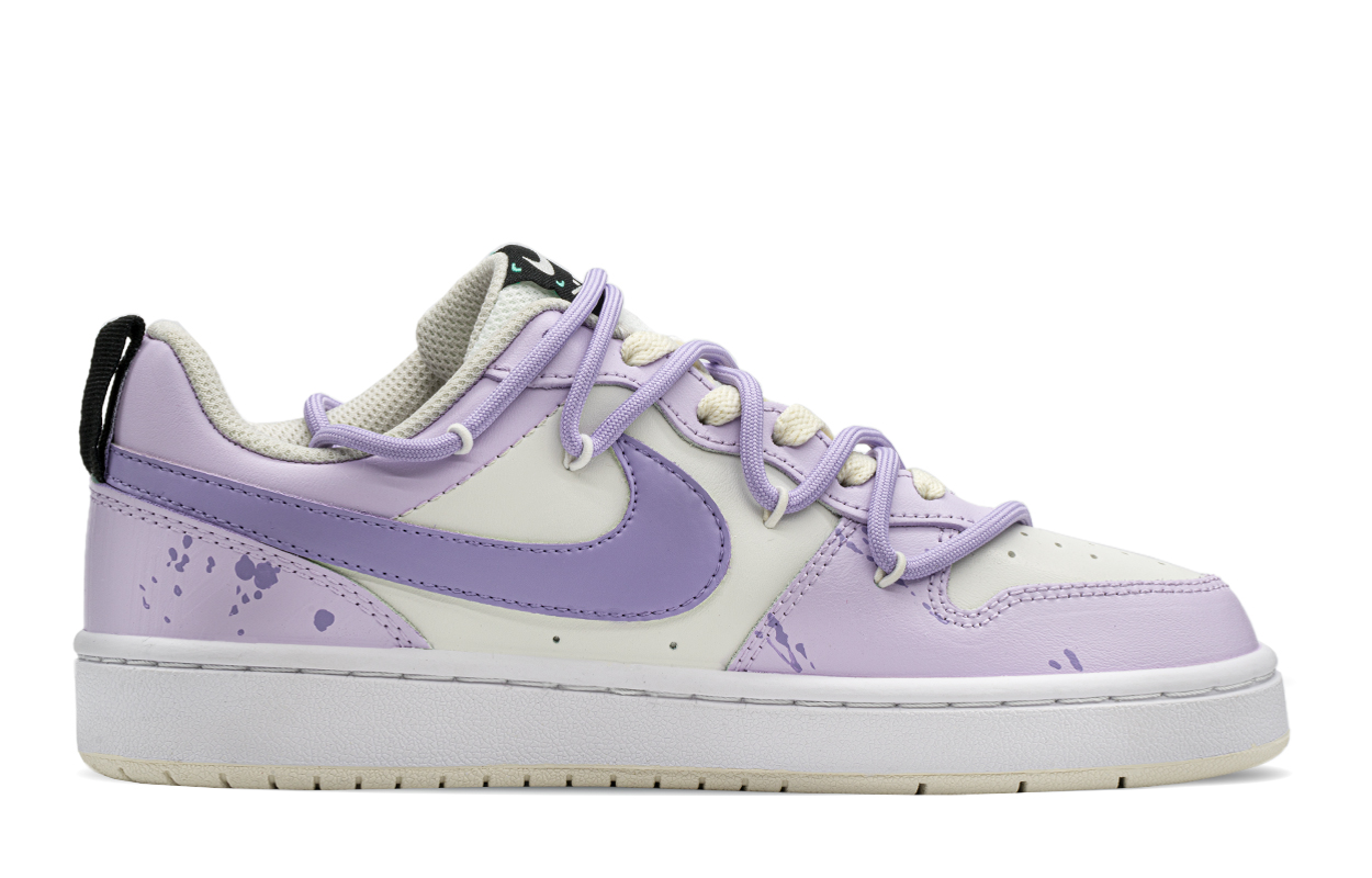Lookbook (W) [定制鞋款] 耐克 Court Borough Low '薰衣草飞溅' FJ7692-191(TeamA-泼墨小花S-BOX)