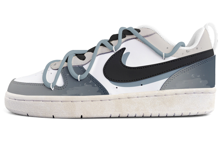 Buy (W) [定制鞋款] 耐克 Court Borough Low '伦敦雾 黑灰色' BQ5448-100(Team13-伦敦雾霭)