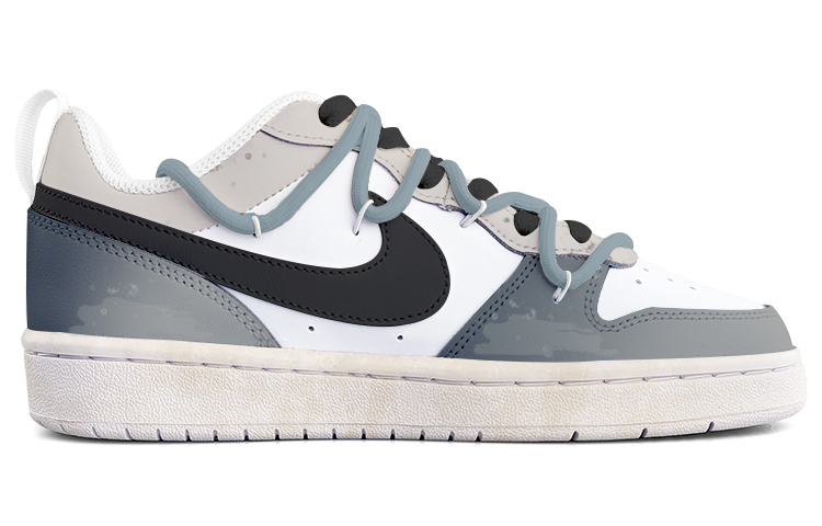 Order (W) [定制鞋款] 耐克 Court Borough Low '伦敦雾 黑灰色' BQ5448-100(Team13-伦敦雾霭)