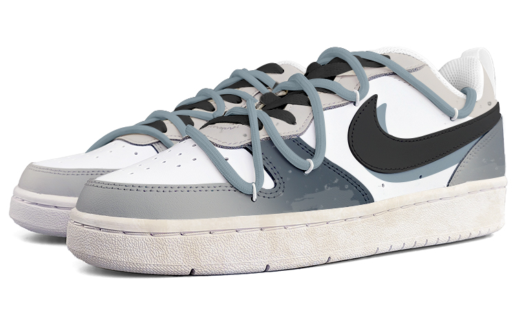 Lookbook (W) [定制鞋款] 耐克 Court Borough Low '伦敦雾 黑灰色' BQ5448-100(Team13-伦敦雾霭)