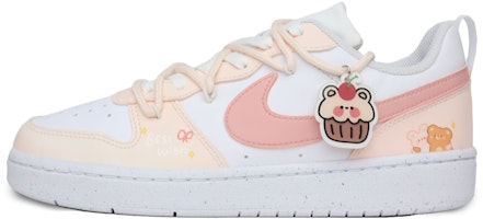 (W) 나이키 커스텀 핑크 코트 보로우 로우 (Nike Custom Pink Court Borough Low) DV5456-106(Team153-小熊抱抱) Order (W) 나이키 커스텀 핑크 코트 보로우 로우 (Nike Custom Pink Court Borough Low) DV5456-106(Team153-小熊抱抱)