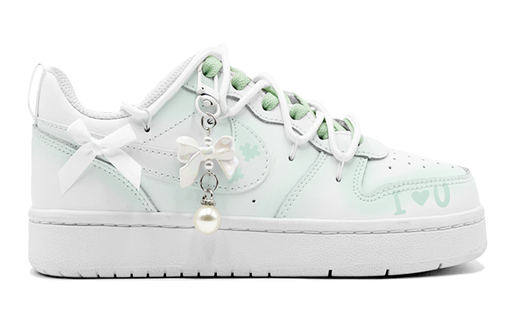 Lookbook (W) 【定制鞋】耐克 Court Borough Low '粉绿情书' BQ5448-100(TeamS2-鸳鸯情书S-BOX)