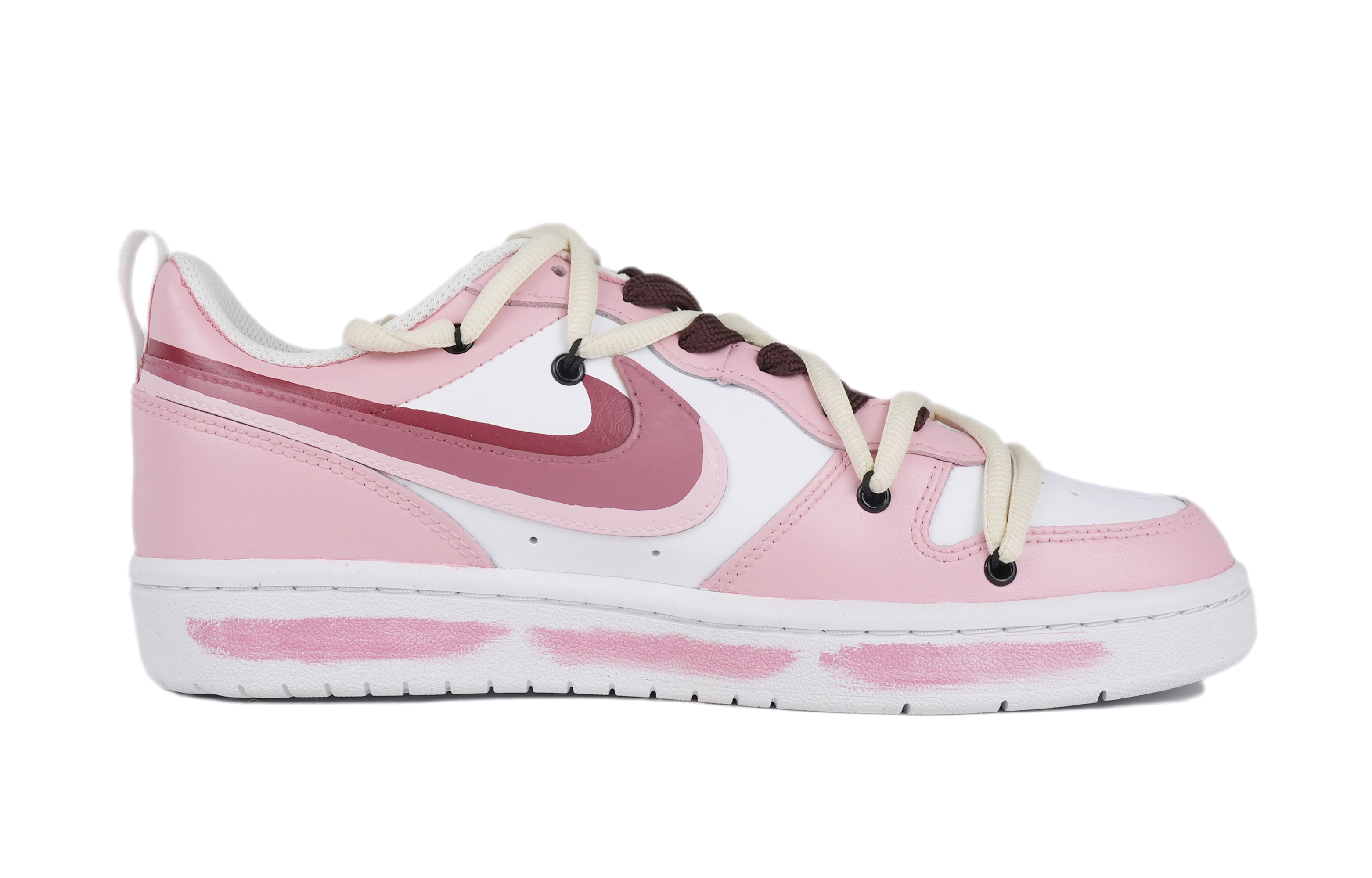 [Custom Shoes] (W) Nike Court Borough Low 'Pink White Lucky Custom' 圖 3