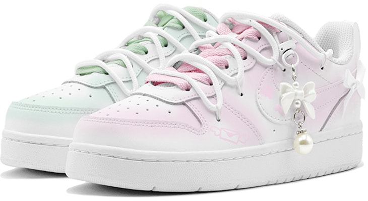 (W) 나이키 커스텀 보로우 로우 "핑크그린 러브레터" BQ5448-100(TeamS2-鸳鸯情书S-BOX) Purchase (W) 나이키 커스텀 보로우 로우 "핑크그린 러브레터" BQ5448-100(TeamS2-鸳鸯情书S-BOX)