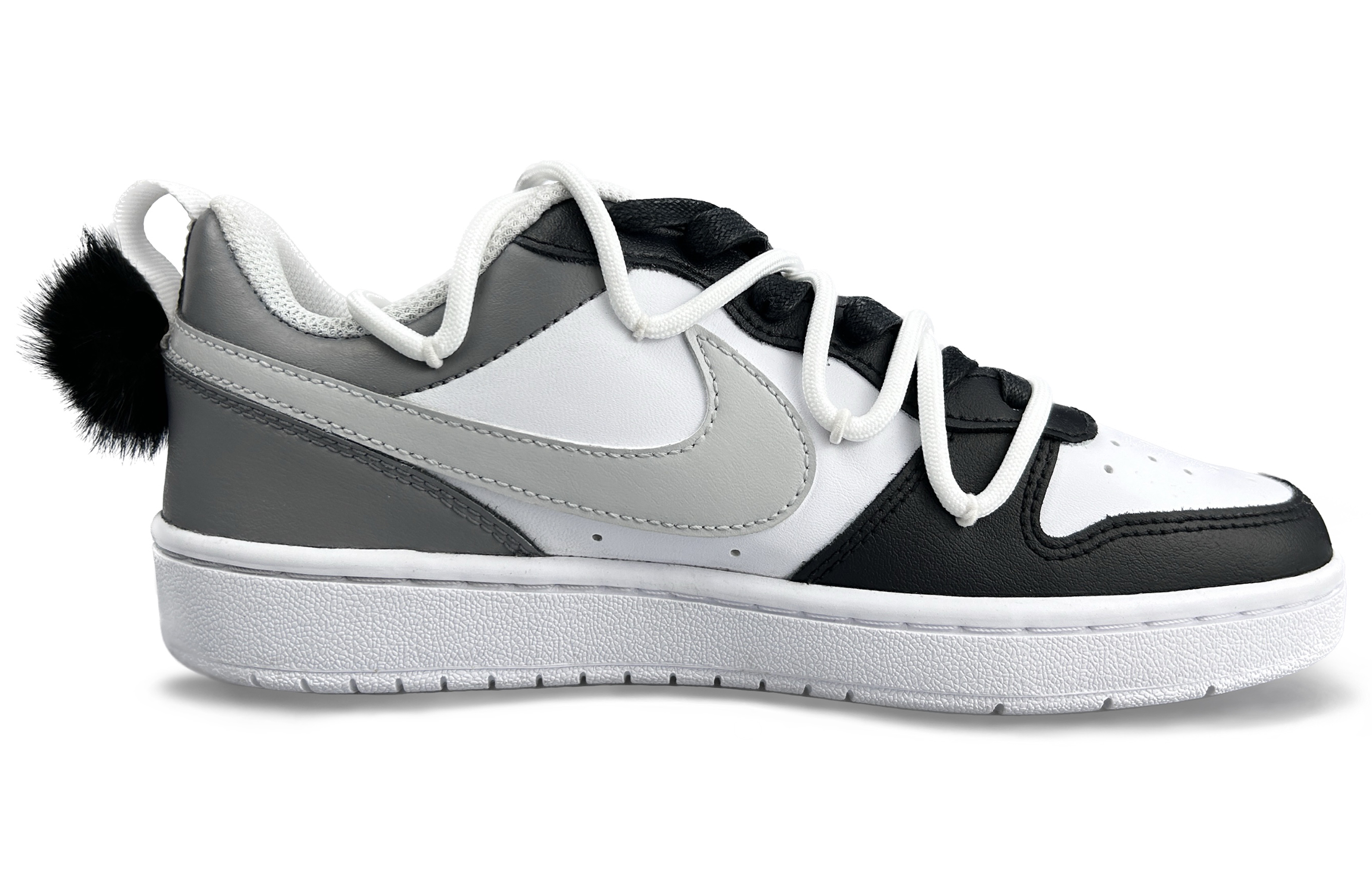 Lookbook (W) [Nike Kasut Custom] Nike Court Borough Low 'Panda Riang' BQ5448-100(Team220-调皮小熊猫)