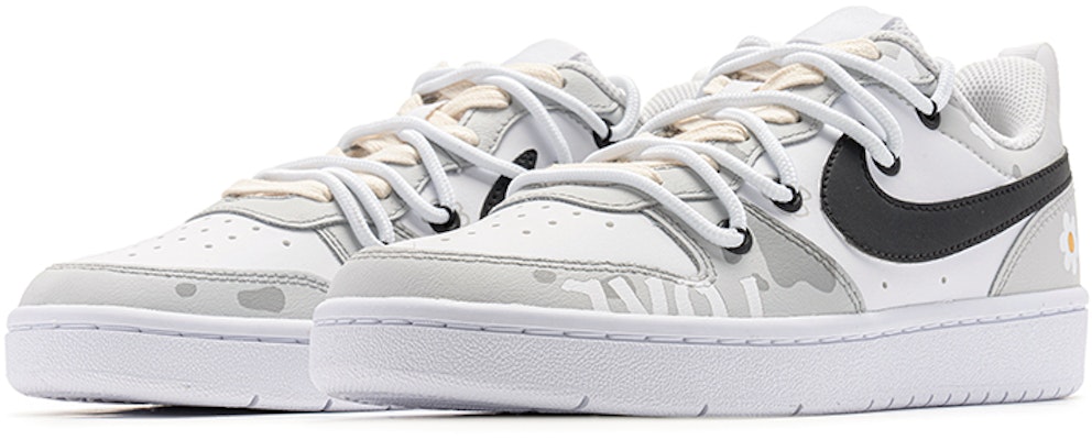 (W) 나이키 코트 버로우 로우 '레트로걸 - 화이트 그레이 디컨스트럭티드 더블레이스' BQ5448-100(TeamB-女款复古女孩白灰) Lookbook (W) 나이키 코트 버로우 로우 '레트로걸 - 화이트 그레이 디컨스트럭티드 더블레이스' BQ5448-100(TeamB-女款复古女孩白灰)