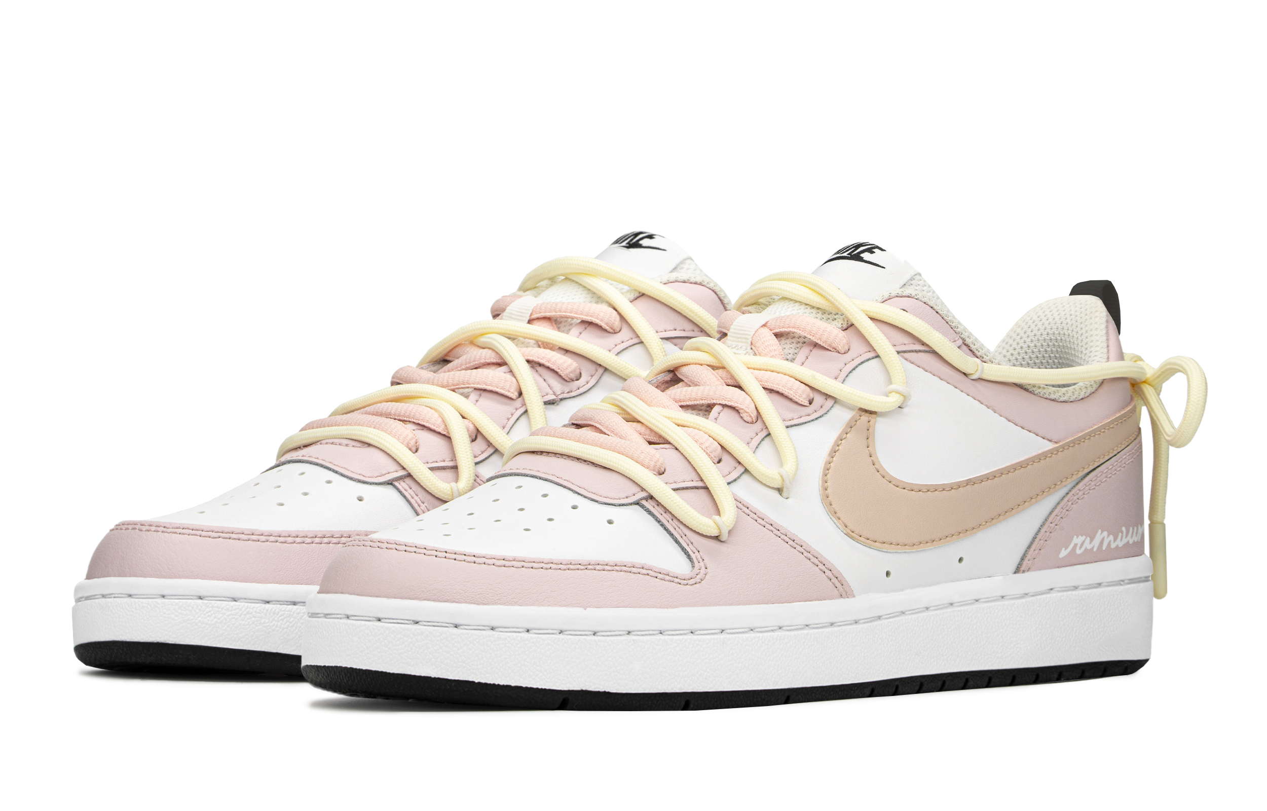 Lookbook (W) [Zapatillas Personalizadas] Nike Court Borough Low 'Sakura Rosa' BQ5448-104(TeamA-浪漫樱粉S-BOX)