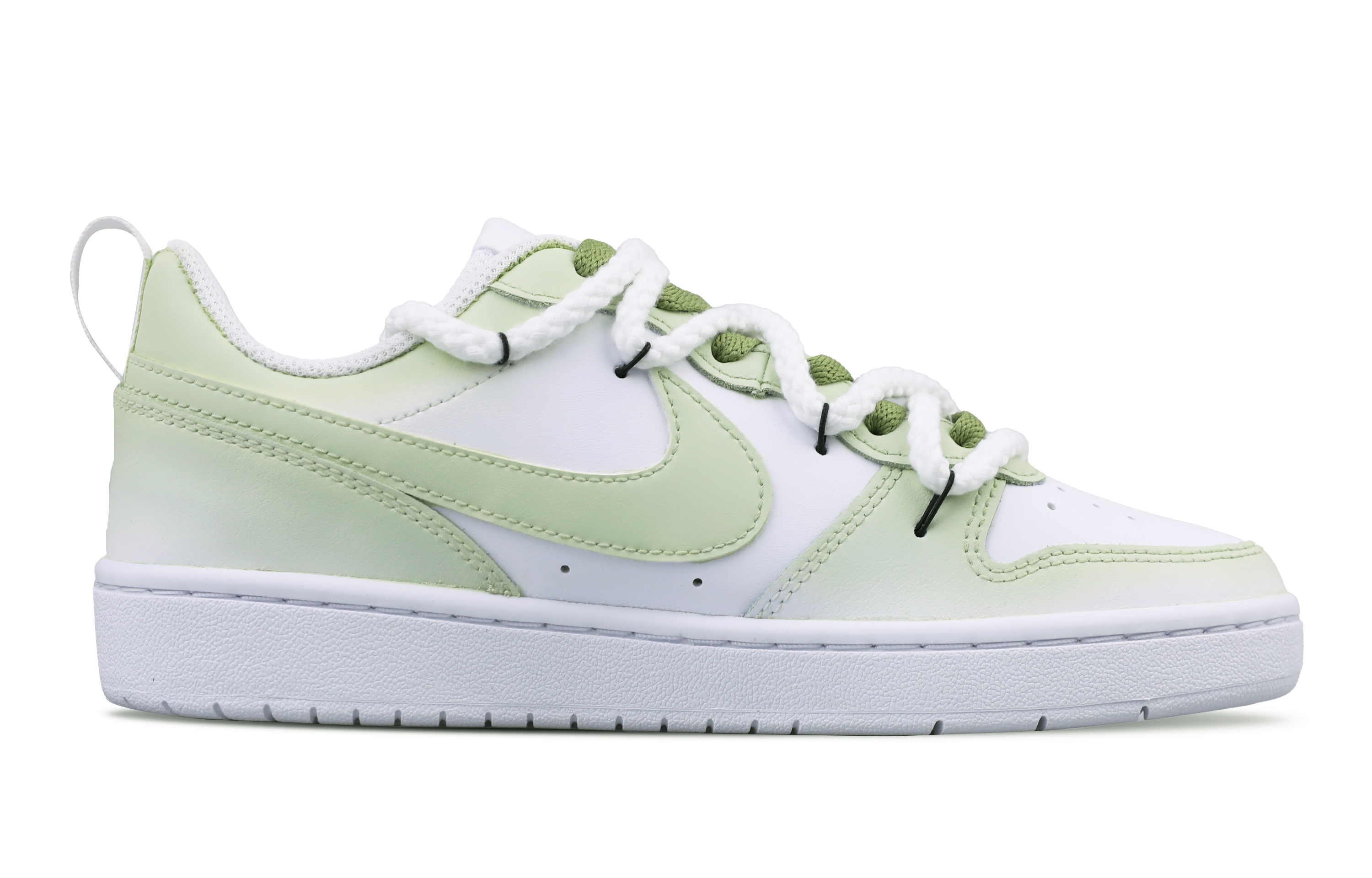 Lookbook 【定製球鞋】 Nike Court Borough 春日紀憶 清新 字母 休閒百搭 特殊鞋盒 低筒 板鞋 女款 白綠
