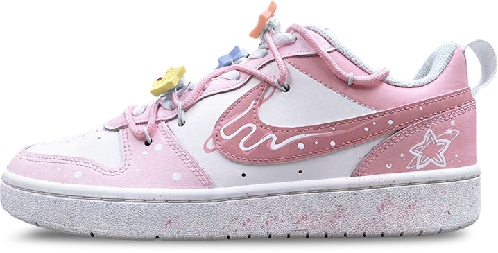 custom-shoes-women-nike-court-borough-low-strawberry-candy-pink