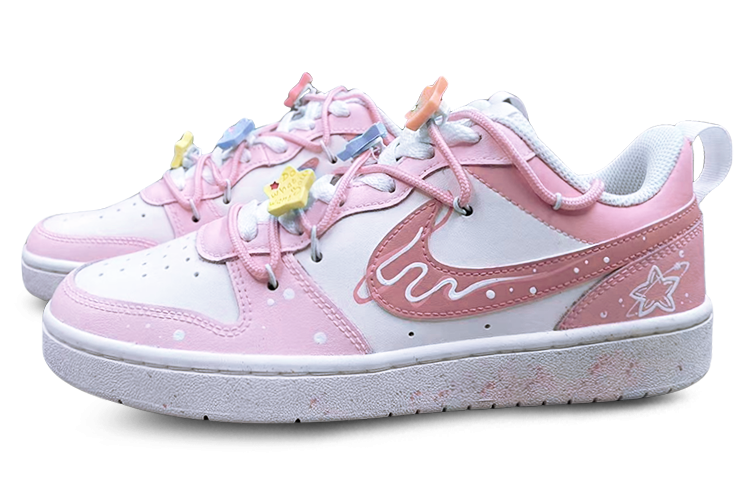 Shop (W) [Kasur Kasut] Nike Court Borough Low 'Strawberry Candy Pink' BQ5448-100(Team75-女款草莓果冻粉白)