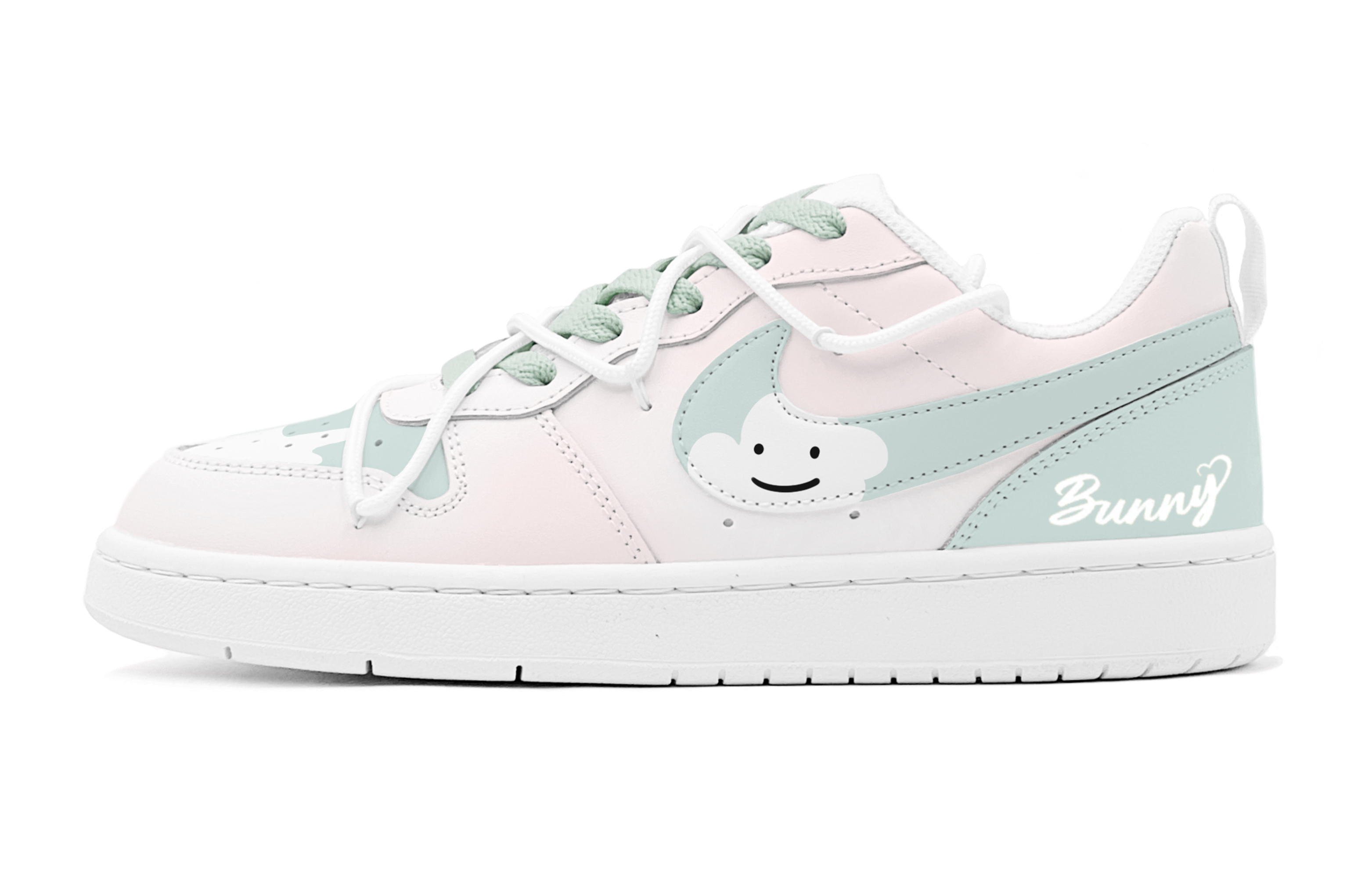 Buy (W) [Kasut Custom] Nike Court Borough Low 'Awan Musim Panas' BQ5448-100(TeamS-夏日小云朵S-BOX)