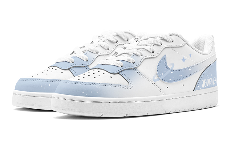 Shop (W) [定制鞋] 耐克Court Borough Low '夏日星空蓝-白' BQ5448-100(TeamS-星辰繁星S-BOX)