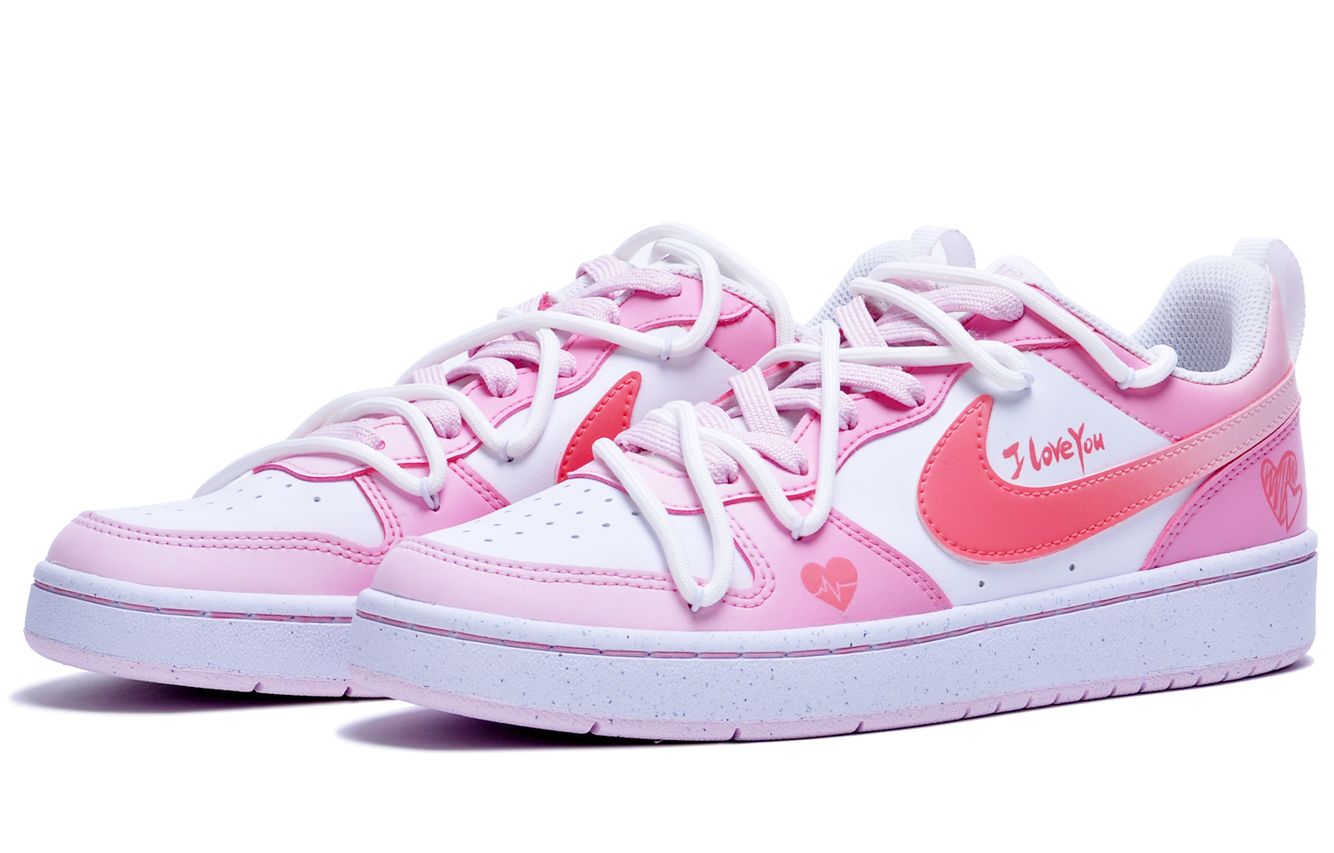 [Custom Shoes] (W) Nike Court Borough Low 'Sweet Love Pink Graffiti Gradient' 圖 4