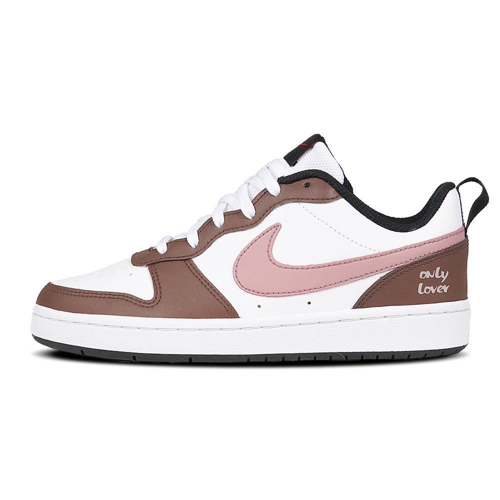 [Custom Shoes] (W) Nike Court Borough Low 'White Brown Pink'