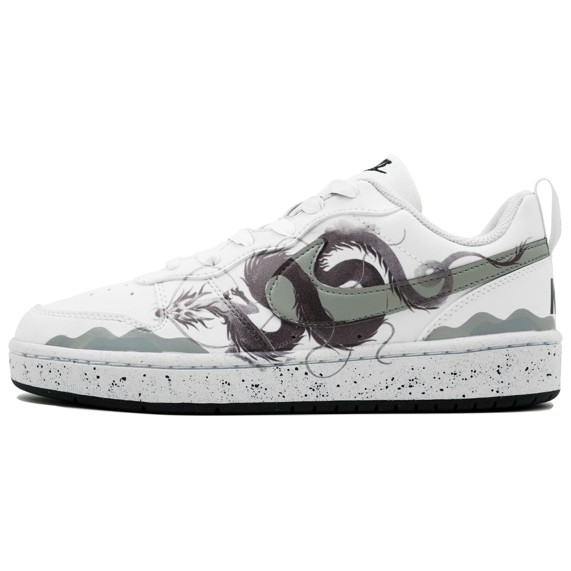 [Custom Shoes] (W) Nike Court Borough Low 'White Black Chinese Dragon' 圖 2