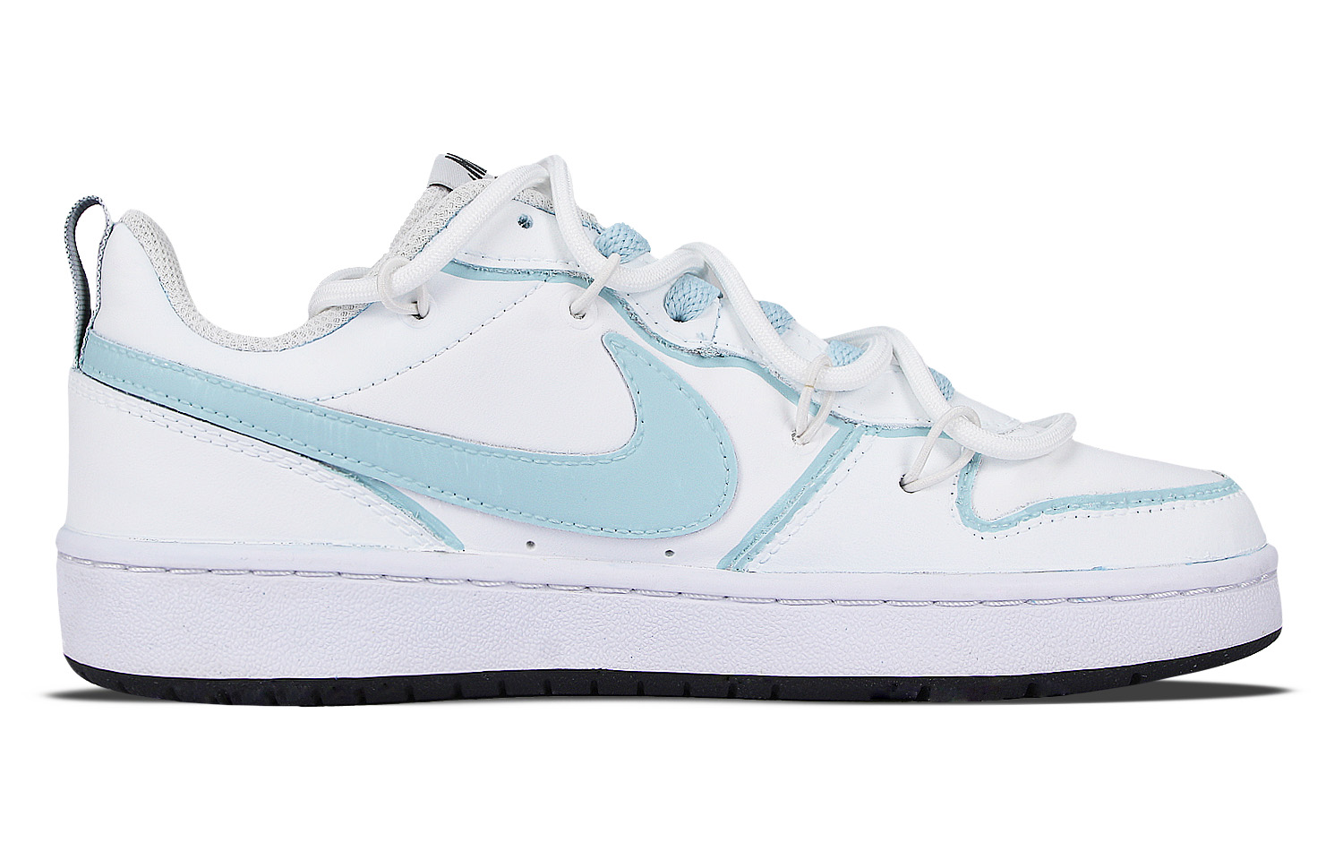 Lookbook (W) [Kasut Reka Khas] Nike Court Borough Low 'Putih Biru Kala Jengking' BQ5448-104(Team298-线条蝎子)