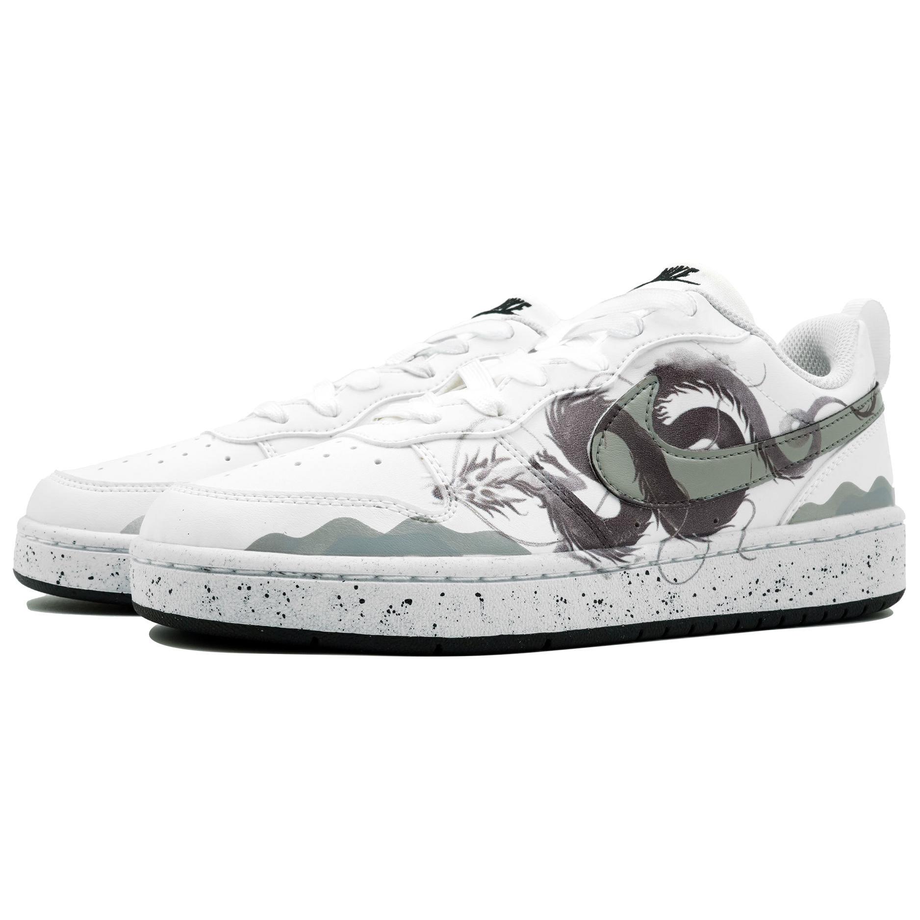 [Custom Shoes] (W) Nike Court Borough Low 'White Black Chinese Dragon' 圖 4