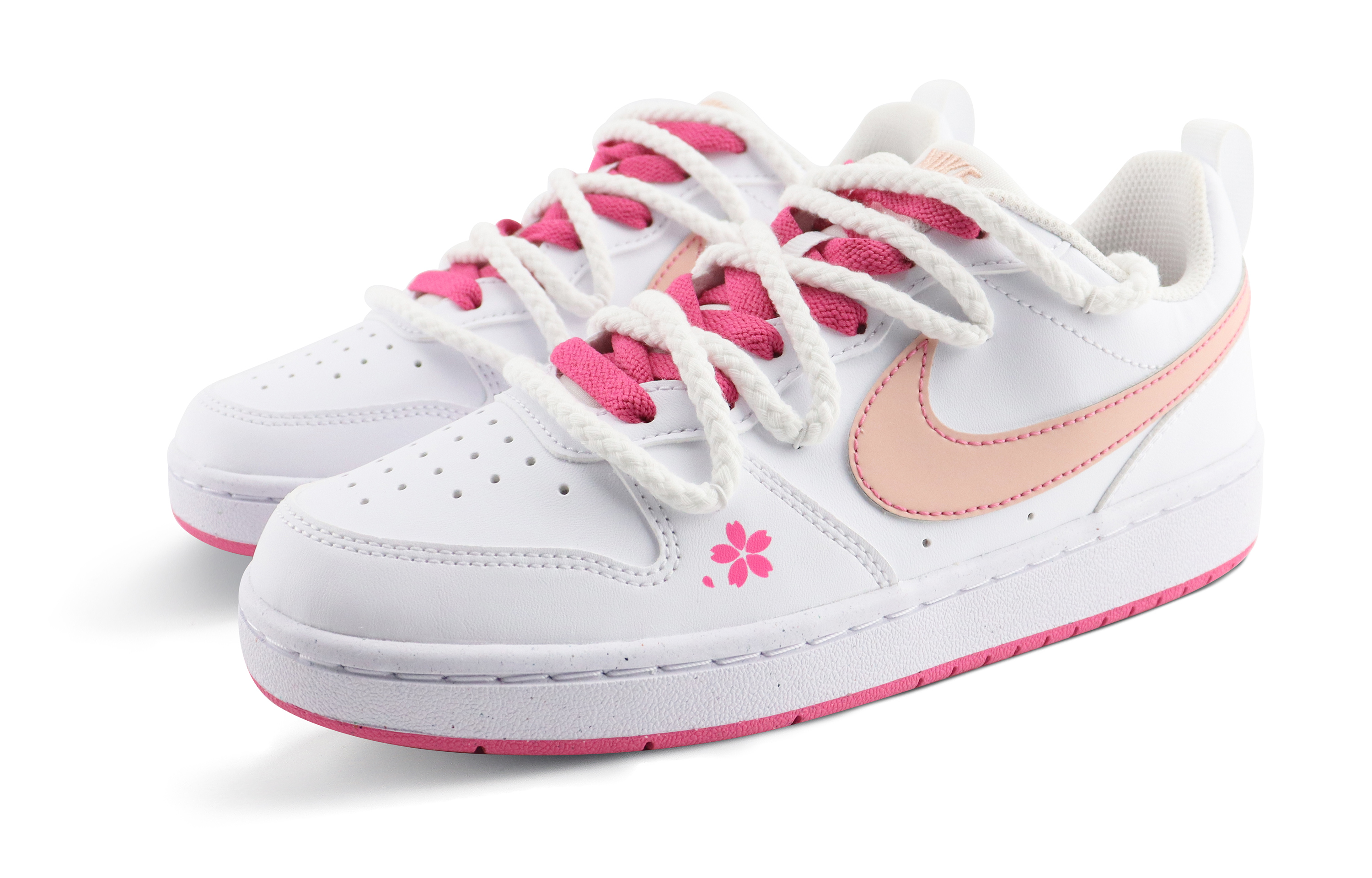 [Custom Shoes] (W) Nike Court Borough Low 'White Pink' 圖 4