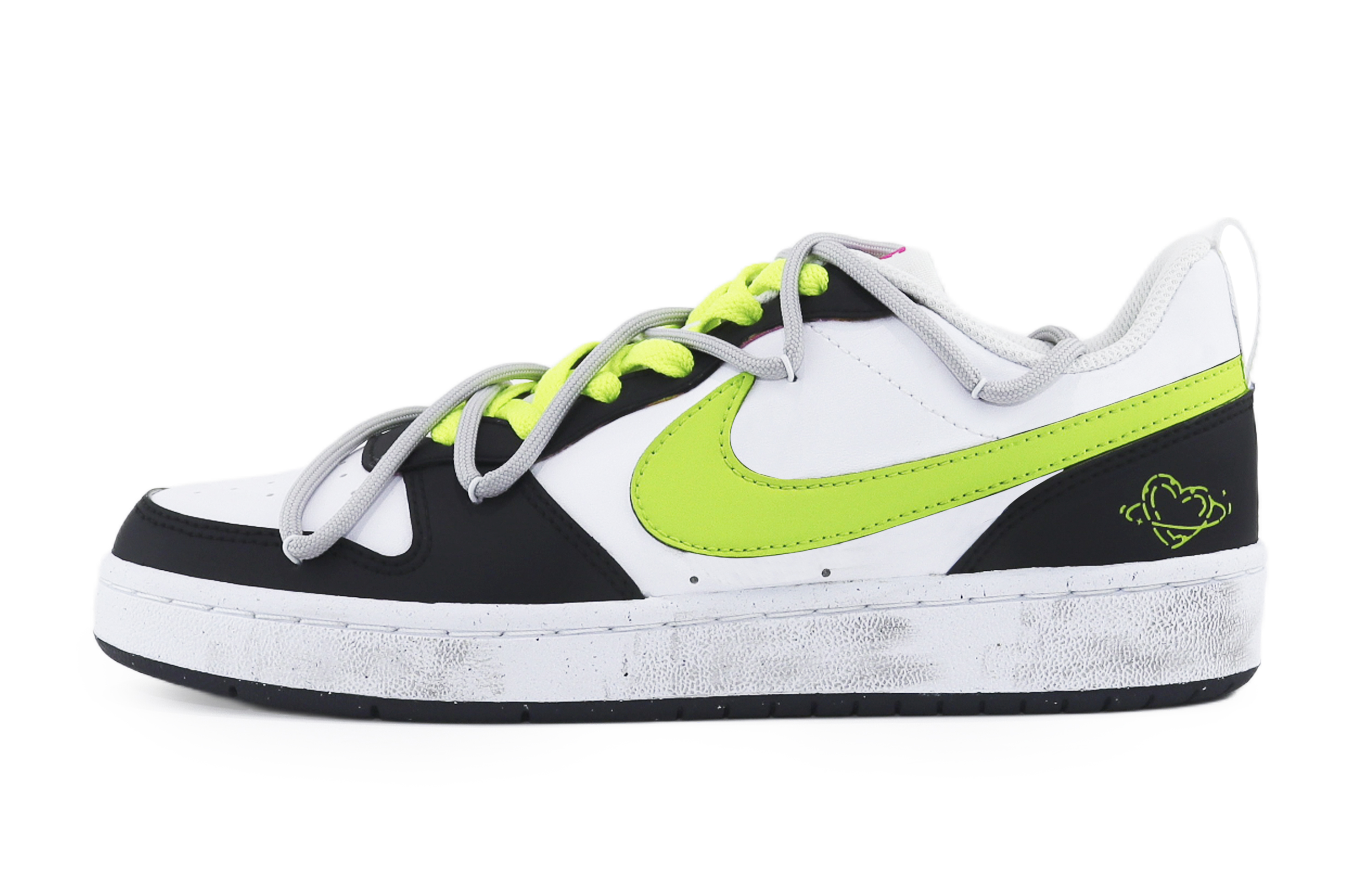 Buy (W) [Sepatu Kustom] Nike Court Borough Low 'Wisdom Fruit Firefly Green' DV5456-108(Team129-萤火星光)