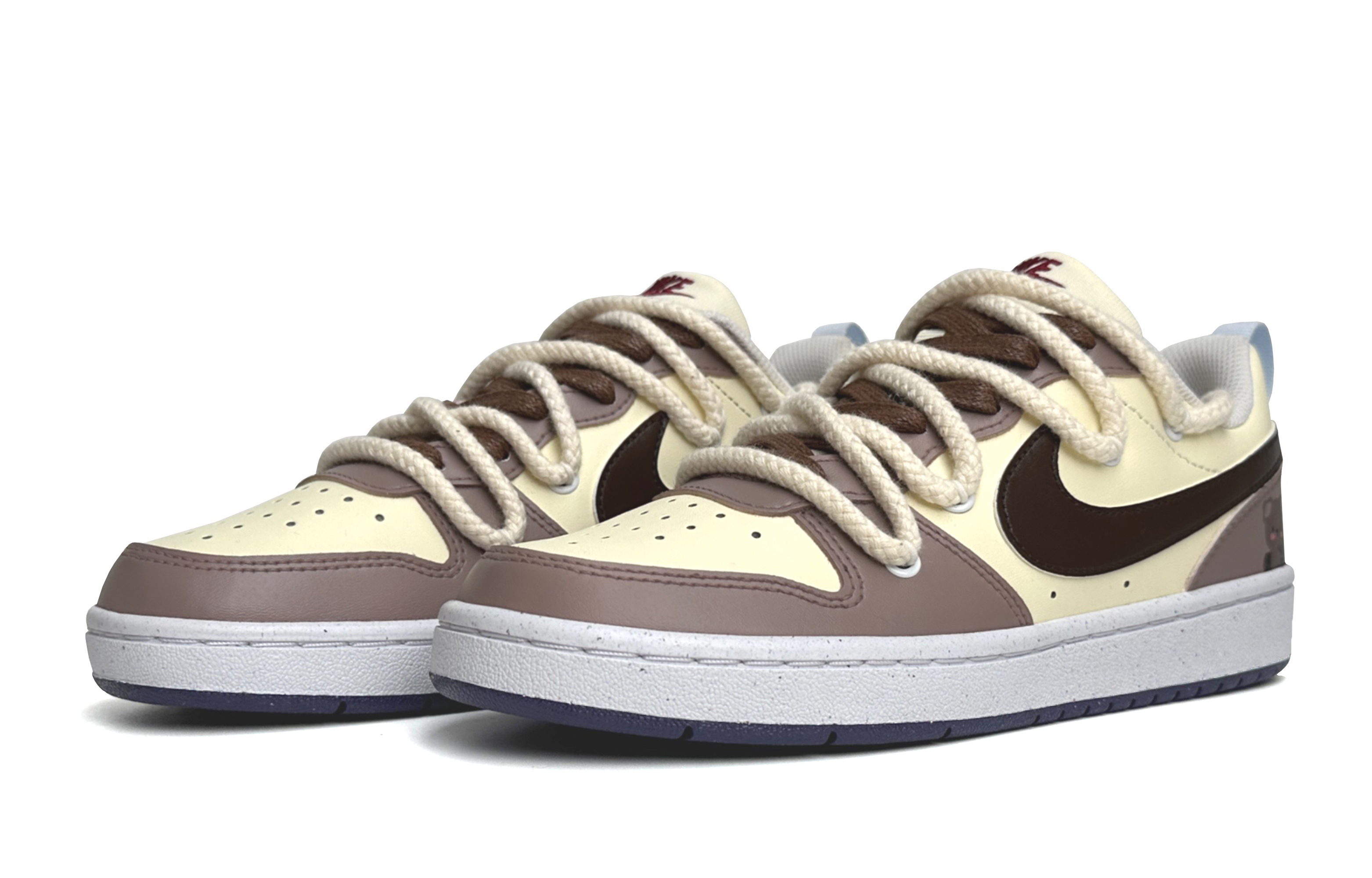 [Custom Shoes] (W) Nike Court Borough Low 'Yellow Biscuit Bear' 圖 3