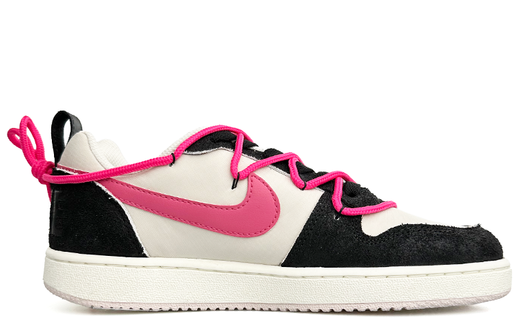 Order (W) [Sepatu Kustom] Nike Court Borough Low PRM 'Rose Pink' 861533-101(Team13-玫红双钩)