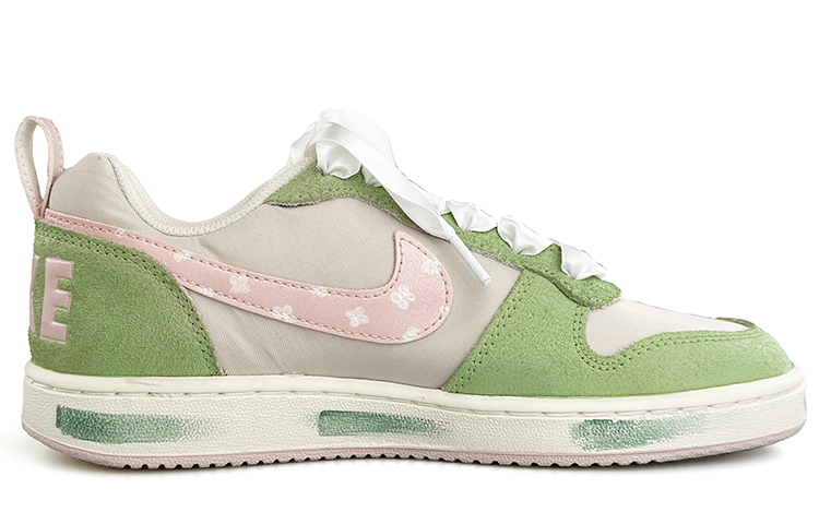 Order (W) Zapatillas Nike Court Borough Low PRM 'Lazo Verde Rosa Seda' 861533-101(Team13-小棉花3)