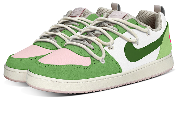 Lookbook 【客製球鞋】 Nike Court Borough Low PRM 涩谷辣妹 抹茶莓莓 Y2K 解構 低筒 滑板鞋 女款 綠粉