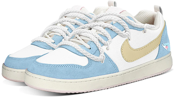 【定製球鞋】Nike Court Borough LowPRM夏日牛奶糖小海豚vibe解構 低筒 球鞋 女款 藍白 Lookbook 【定製球鞋】Nike Court Borough LowPRM夏日牛奶糖小海豚vibe解構 低筒 球鞋 女款 藍白