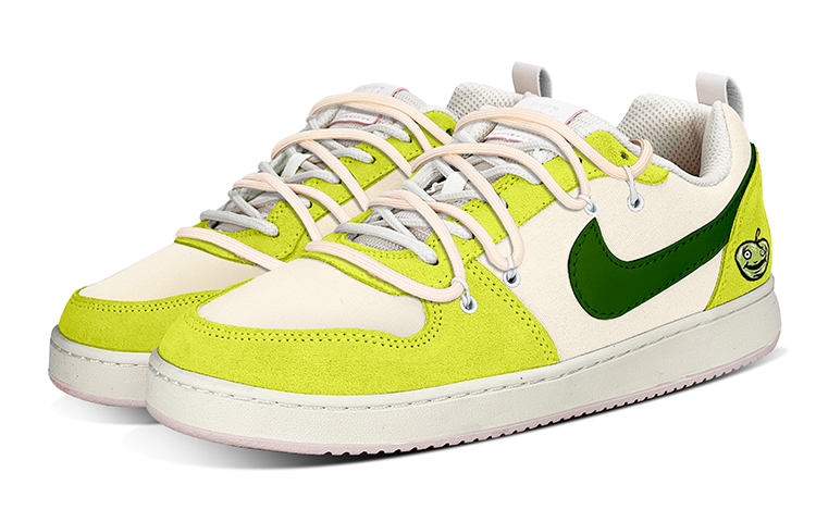 Lookbook 【客製球鞋】Nike Court Borough Low PRM復古做舊 青蘋果 vibe解構 低筒 板鞋 女款 米綠·