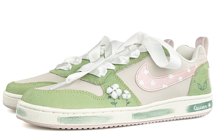Lookbook (W) Zapatillas Nike Court Borough Low PRM 'Lazo Verde Rosa Seda' 861533-101(Team13-小棉花3)