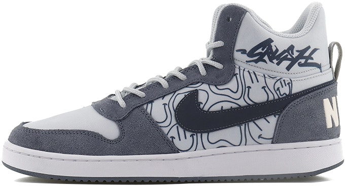 custom-shoes-women-nike-court-borough-mid-graffiti-smiley-grey-white-blue