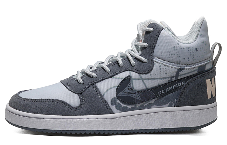 [Custom Shoes] (W) Nike Court Borough Mid Prem 'Georgetown Scorpion - Gray Blue Pink'