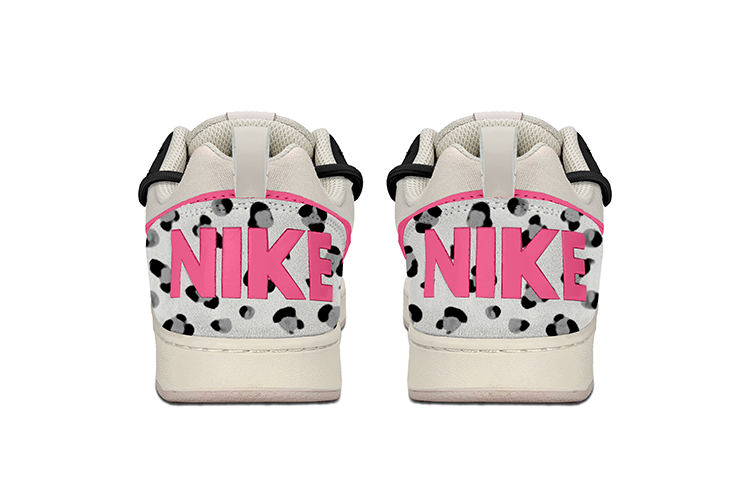 Purchase 【訂製球鞋】 Nike Court Borough  PRM 澀谷辣妹Y2K 豹紋甜心 vibe解構綁帶 低筒 板鞋 女款 粉黑