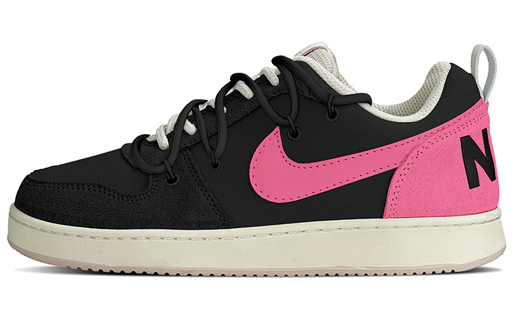 Order 【定製球鞋】Nike Court Borough PRM 復古潮流 涩谷辣妹 新世紀Y2K 人間蜜桃 甜美風格 vibe解構綁帶 低筒 運動鞋 女款 粉黑