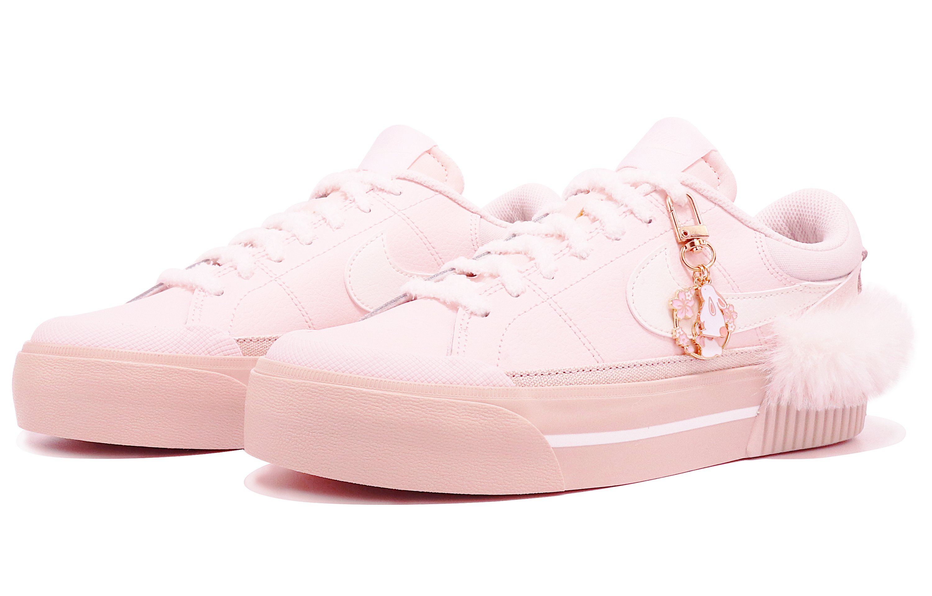 [Custom Shoes] (W) Nike Court Legacy 'Cherry Blossom Rabbit' 圖 3