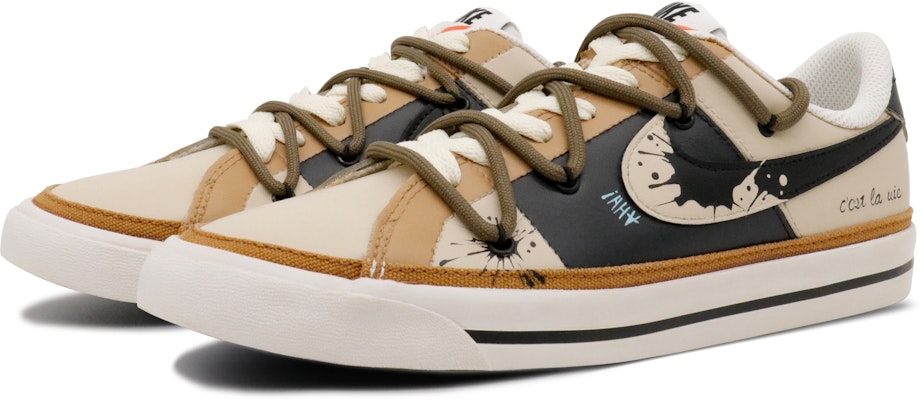 (W) 나이키 커스텀 코트 레거시 '샌드 오아시스 그라피티' (shortened: 나이키 레거시 '샌드 오아시스') CU4149-102-445755 Lookbook (W) 나이키 커스텀 코트 레거시 '샌드 오아시스 그라피티' (shortened: 나이키 레거시 '샌드 오아시스') CU4149-102-445755