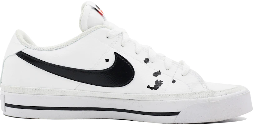 【定制球鞋】Nike Court Legacy 擴散 新潮藝術 防滑耐磨 低筒 板鞋 女款 黑白 Order 【定制球鞋】Nike Court Legacy 擴散 新潮藝術 防滑耐磨 低筒 板鞋 女款 黑白