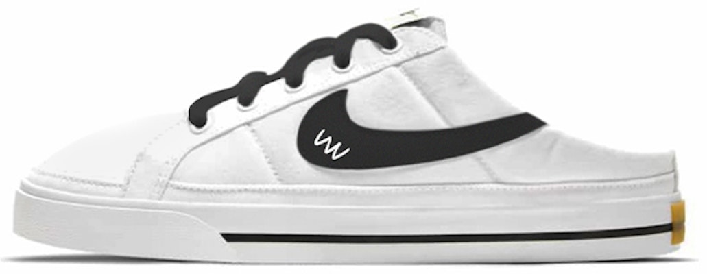 【訂製球鞋】Nike Court Legacy Mule 夏日精靈 輕訂製 防滑平衡 半拖 低筒 板鞋 女款 白黑 Buy 【訂製球鞋】Nike Court Legacy Mule 夏日精靈 輕訂製 防滑平衡 半拖 低筒 板鞋 女款 白黑