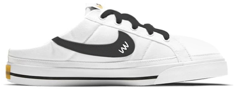 【訂製球鞋】Nike Court Legacy Mule 夏日精靈 輕訂製 防滑平衡 半拖 低筒 板鞋 女款 白黑 Order 【訂製球鞋】Nike Court Legacy Mule 夏日精靈 輕訂製 防滑平衡 半拖 低筒 板鞋 女款 白黑