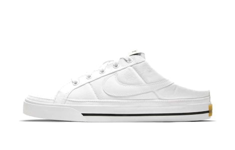 【訂製球鞋】Nike Court Legacy Mule 夏日精靈 輕訂製 防滑平衡 半拖 低筒 板鞋 女款 白黑 Details for 【訂製球鞋】Nike Court Legacy Mule 夏日精靈 輕訂製 防滑平衡 半拖 低筒 板鞋 女款 白黑