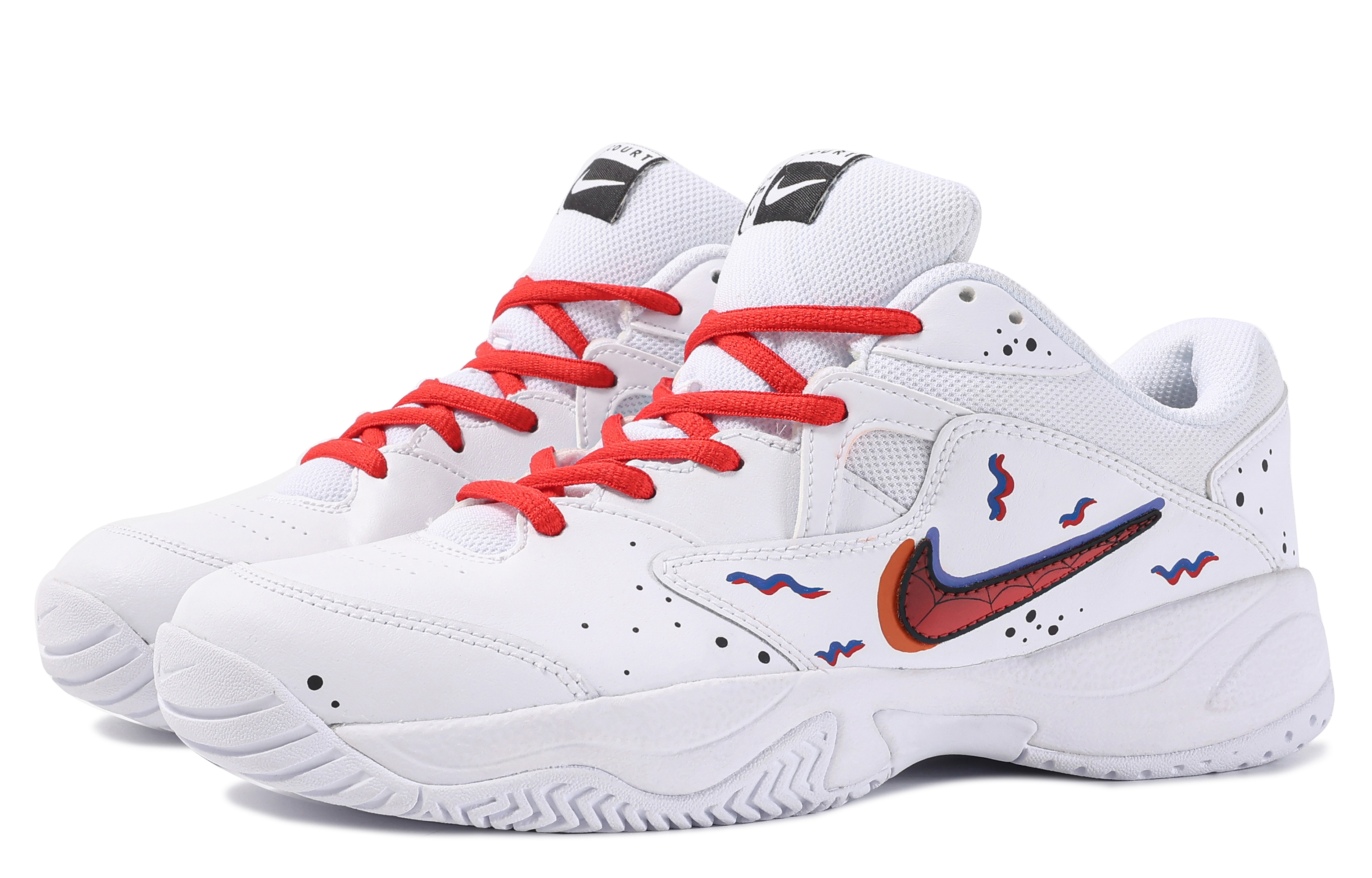 Shop (W) [Sepatu Kustom] Nike Court Lite 2 'Da Vinci Spider Sense' AR8838-101(TeamM-女款蜘蛛感应)