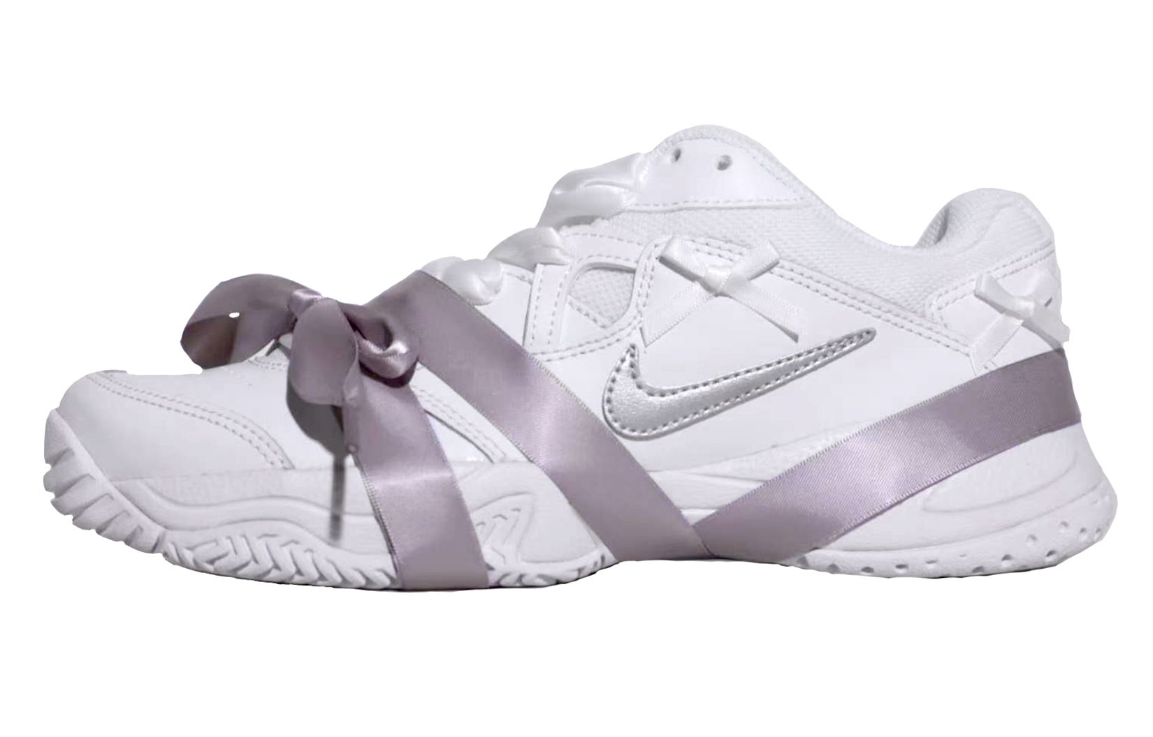 [Custom Shoes] (Women) Nike Court Lite 2 'French Nude Silver Ribbon' AR8838-101-466356