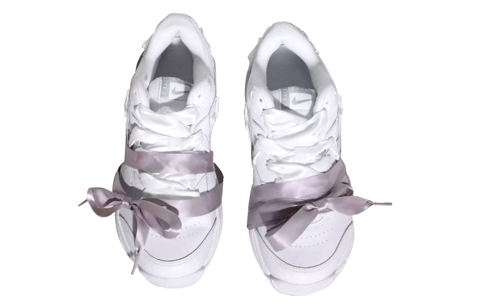 Shop 【客製球鞋】 Nike Court Lite 2 法式裸銀緞帶 舒適百搭 低筒 網球鞋 女款 白色