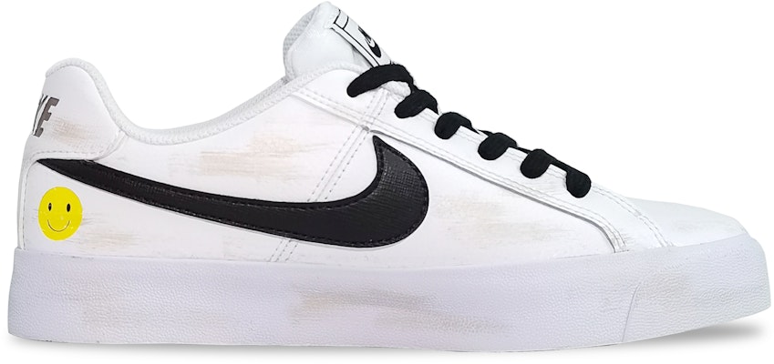 【定制球鞋】 Nike Court Royale 搗蛋小熊 街頭嘻哈 潮流簡約 手繪塗鴉 低幫 板鞋 女款 黑白 Order 【定制球鞋】 Nike Court Royale 搗蛋小熊 街頭嘻哈 潮流簡約 手繪塗鴉 低幫 板鞋 女款 黑白