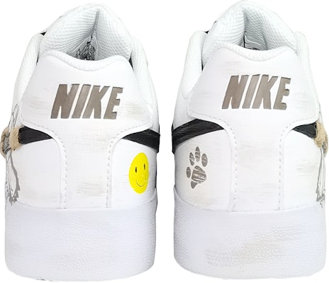 【定制球鞋】 Nike Court Royale 搗蛋小熊 街頭嘻哈 潮流簡約 手繪塗鴉 低幫 板鞋 女款 黑白 Purchase 【定制球鞋】 Nike Court Royale 搗蛋小熊 街頭嘻哈 潮流簡約 手繪塗鴉 低幫 板鞋 女款 黑白